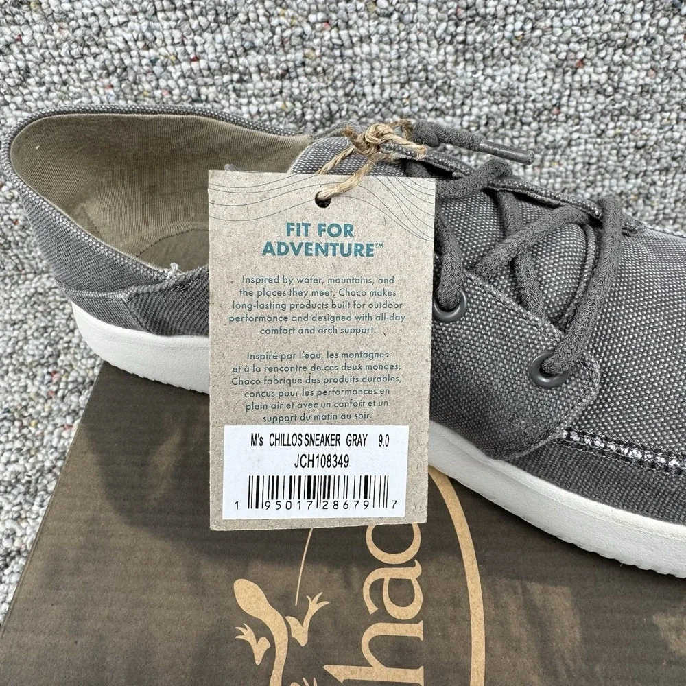 Chaco Chillos Sneaker Mens US 9 Casual Shoes Gray JCH108349 New with Box